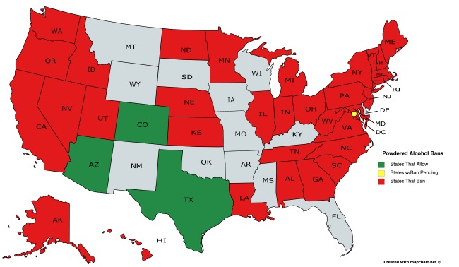 The state of palcohol regulations across the U.S. as of October 20 2016