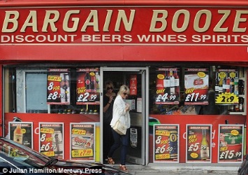 Cheap alcohol at a UK off-license